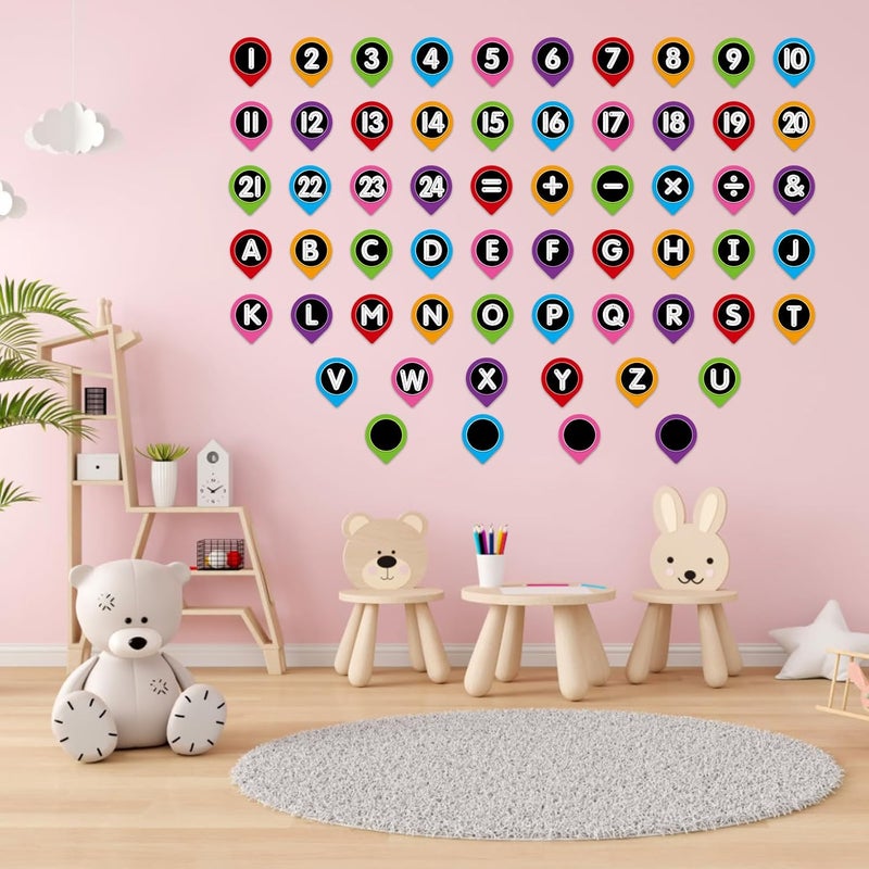 FLYAB Line Up Spots for Classroom Floor - 60 Pcs Number Wall Stickers Decals Colored Removable Eduacational Letters Stickers for Kids Bedroom Preschool Reading Corner Decorations - Image 4